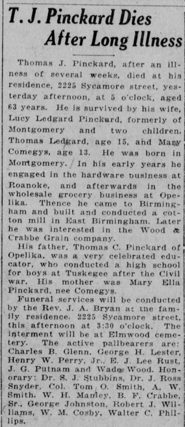 Thomas J. Pinckard obituary